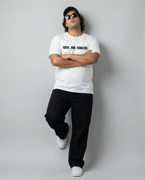 Faith Fire Fearless Plus Size Men Premium Tee