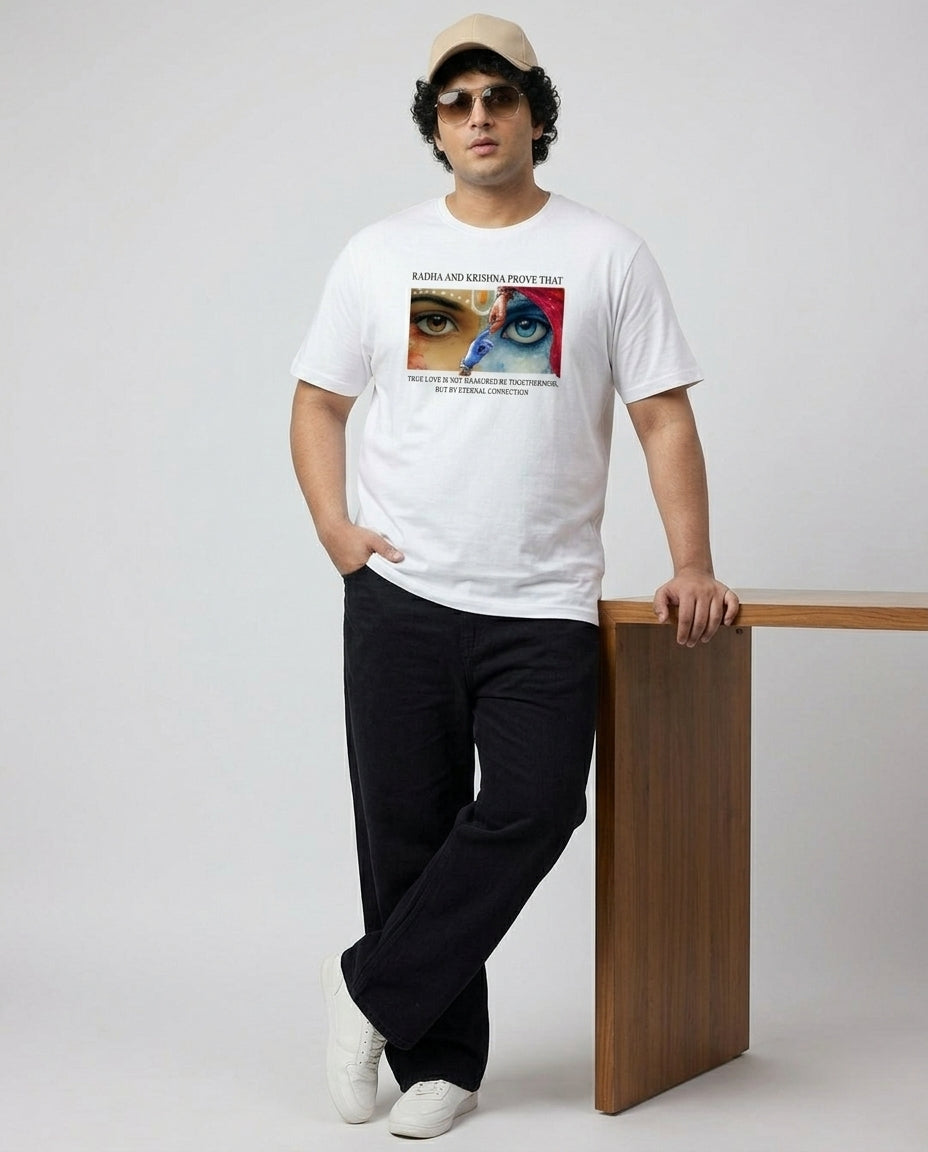 Radha Krishna Plus Size Men Premium Tee
