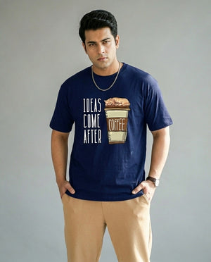 Ideas Come After Coffee Plus Size Men Premium Tee
