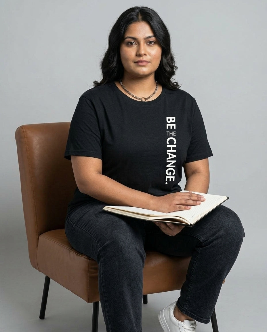 Be The Change Plus Size Women Premium Tee