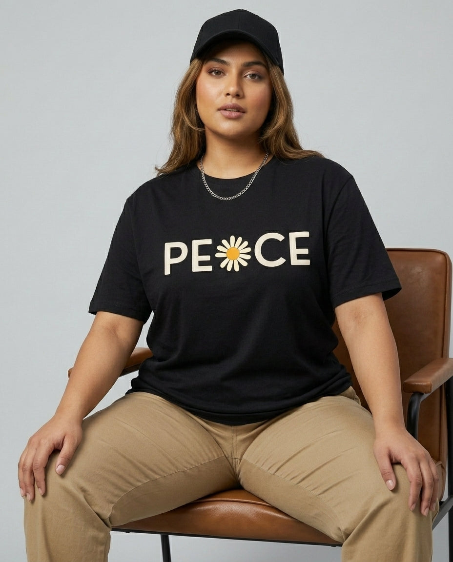 Peace Plus Size Women Premium Tee