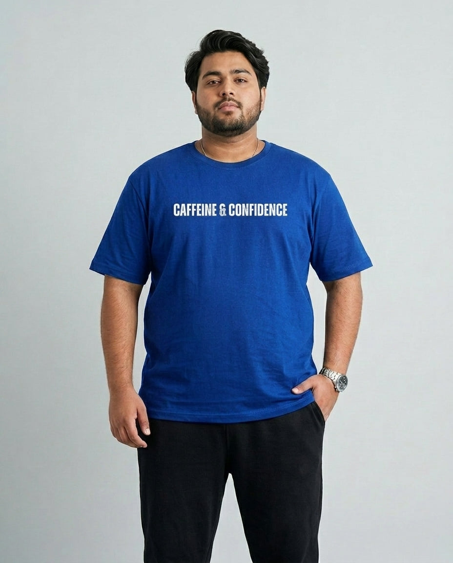 Caffeine & Confidence Plus Size Men Premium Tee