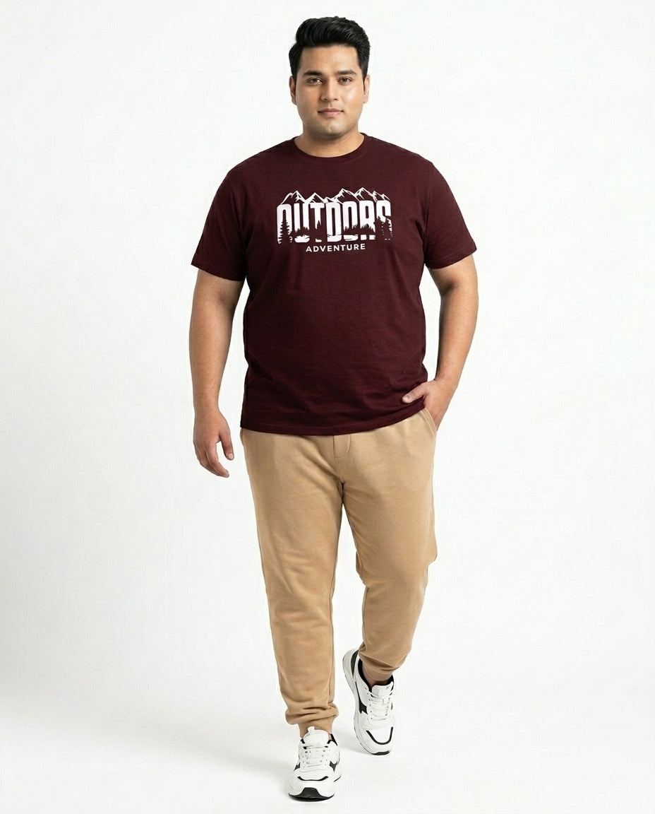 Outdoor Adventure Plus Size Men Premium Tee