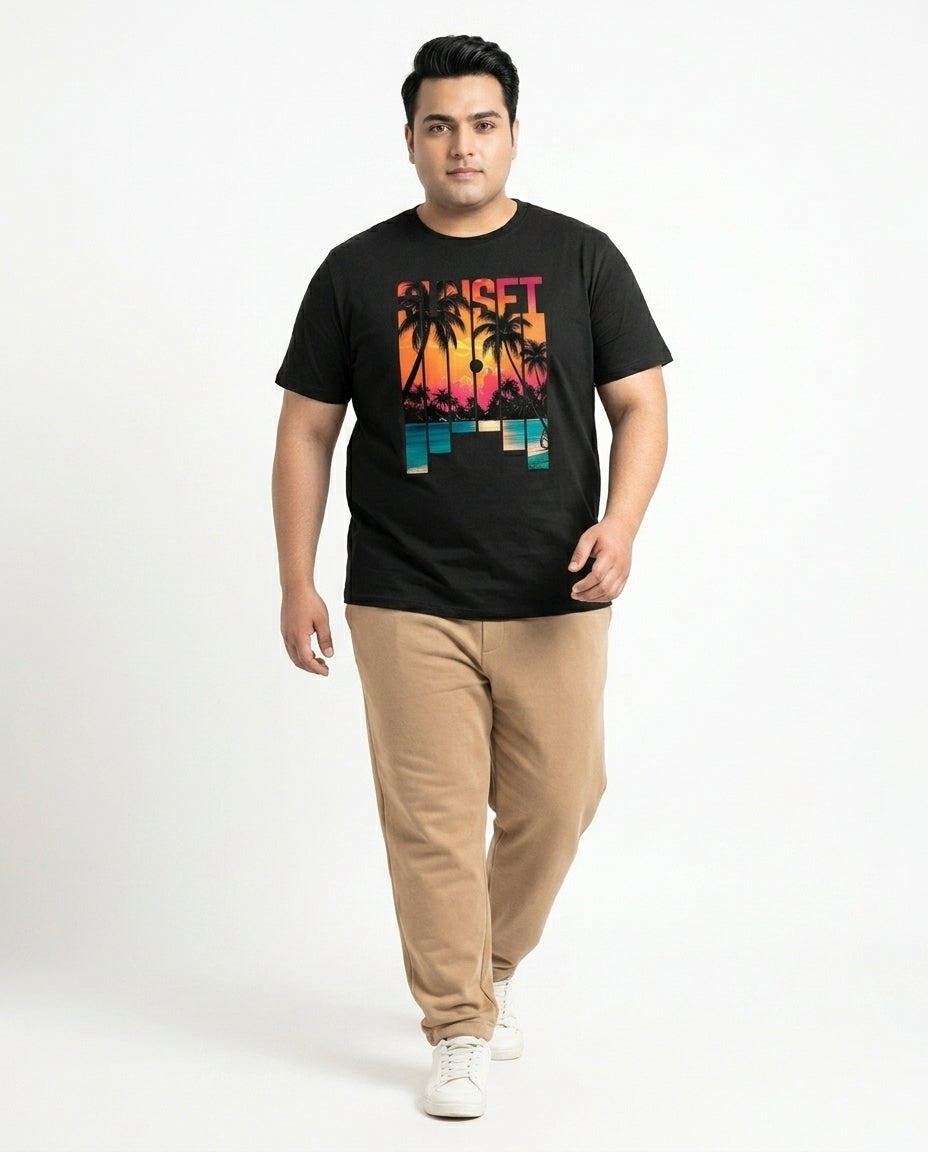 Sunset Plus Size Men Premium Tee