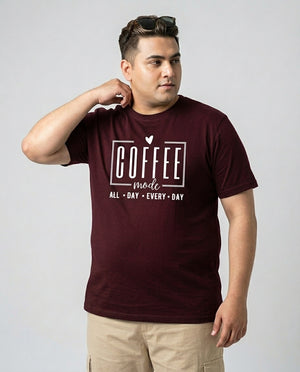 Coffee All Day Every Day Plus Size Men Premium Tee