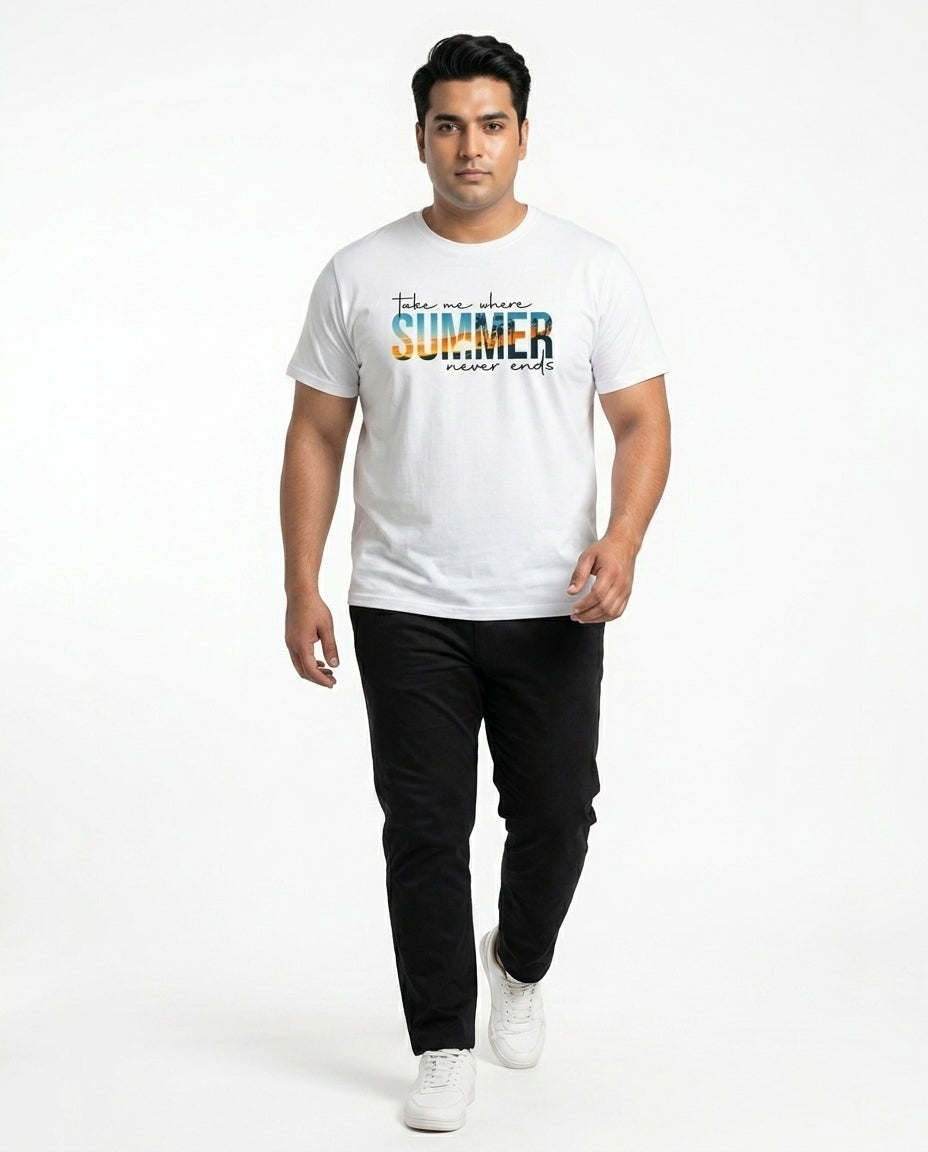 Take Me Where Summer Never Ends Plus Size Men Premium Tee