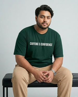 Caffeine & Confidence Plus Size Men Premium Tee