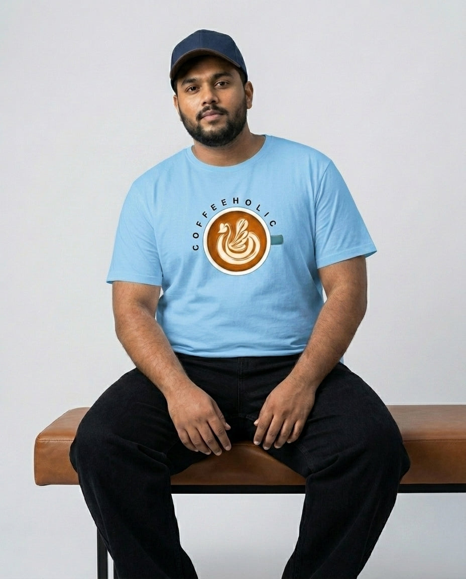 Coffeeholic Plus Size Men Premium Tee