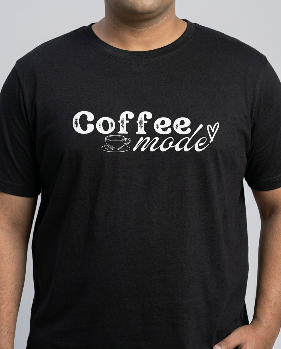 Coffee Mode Plus Size Men Premium Tee