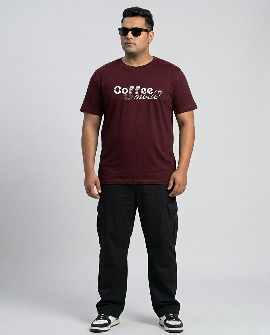 Coffee Mode Plus Size Men Premium Tee