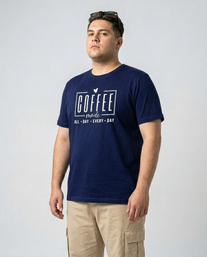 Coffee All Day Every Day Plus Size Men Premium Tee