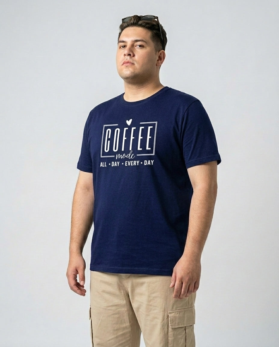 Coffee All Day Every Day Plus Size Men Premium Tee