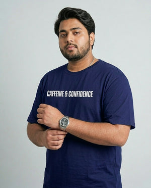 Caffeine & Confidence Plus Size Men Premium Tee