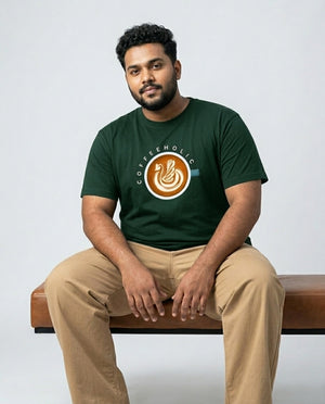 Coffeeholic Plus Size Men Premium Tee