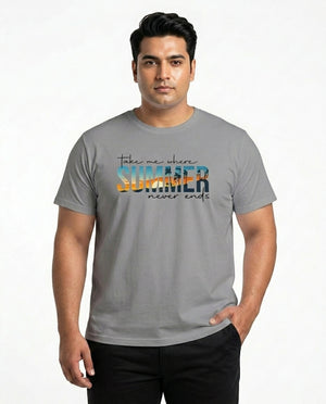 Take Me Where Summer Never Ends Plus Size Men Premium Tee