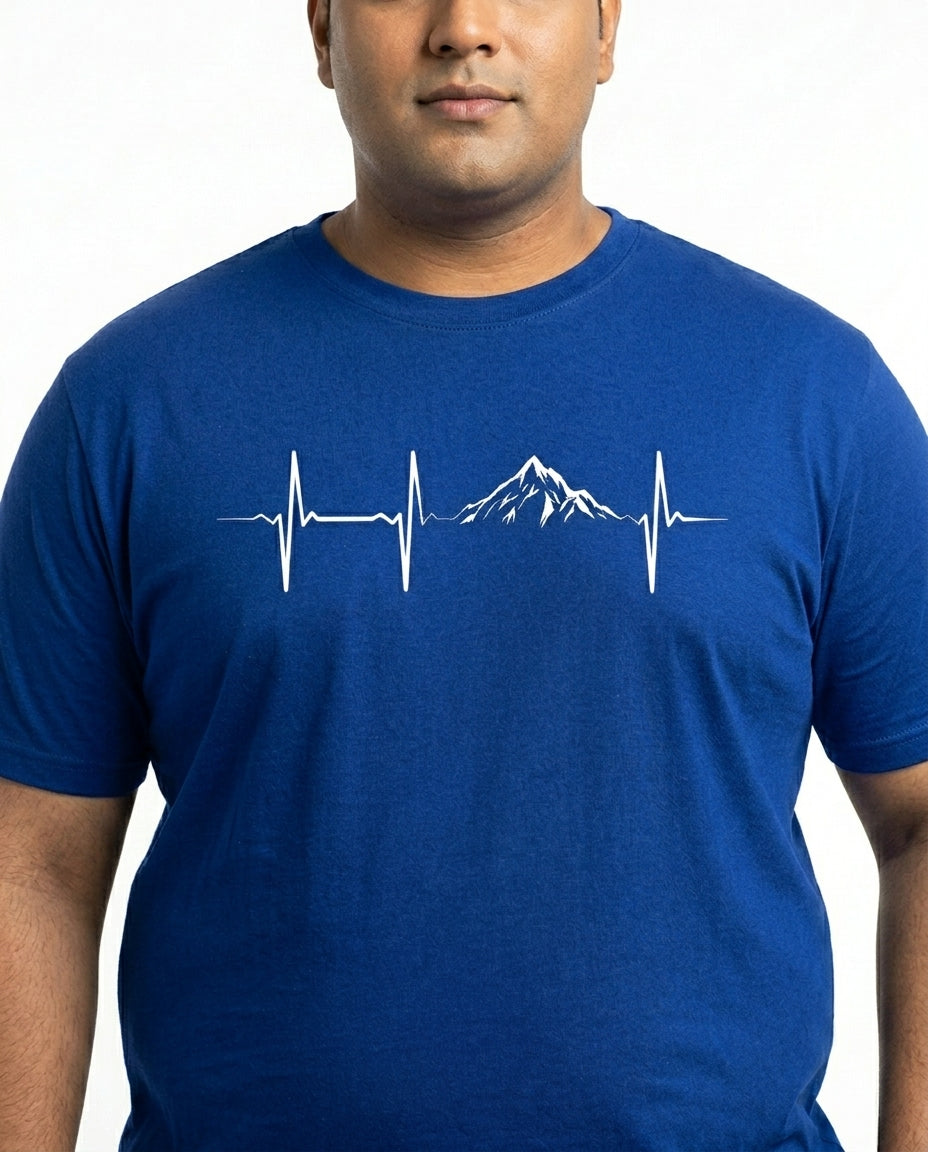 Mountain Pulse Plus Size Men Premium Tee