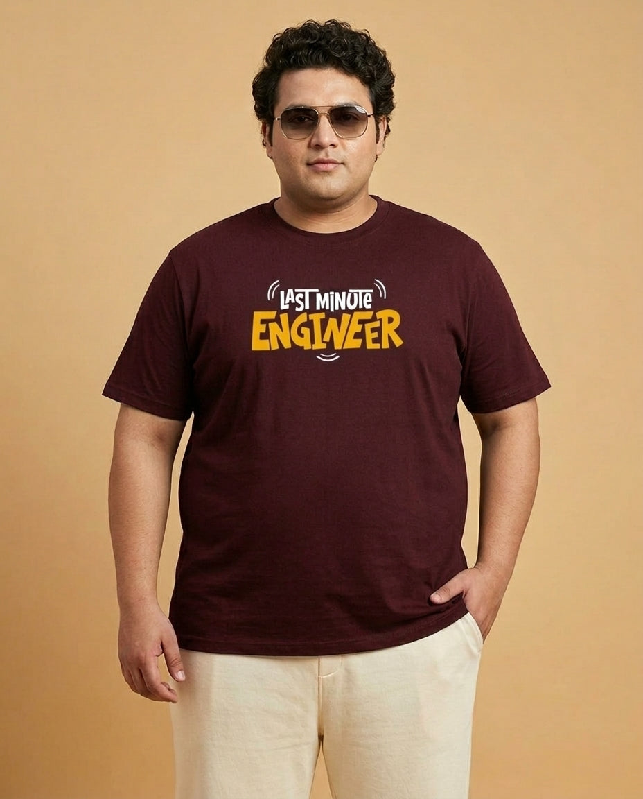 Last Minute Engineer Plus Size Men Premium Tee