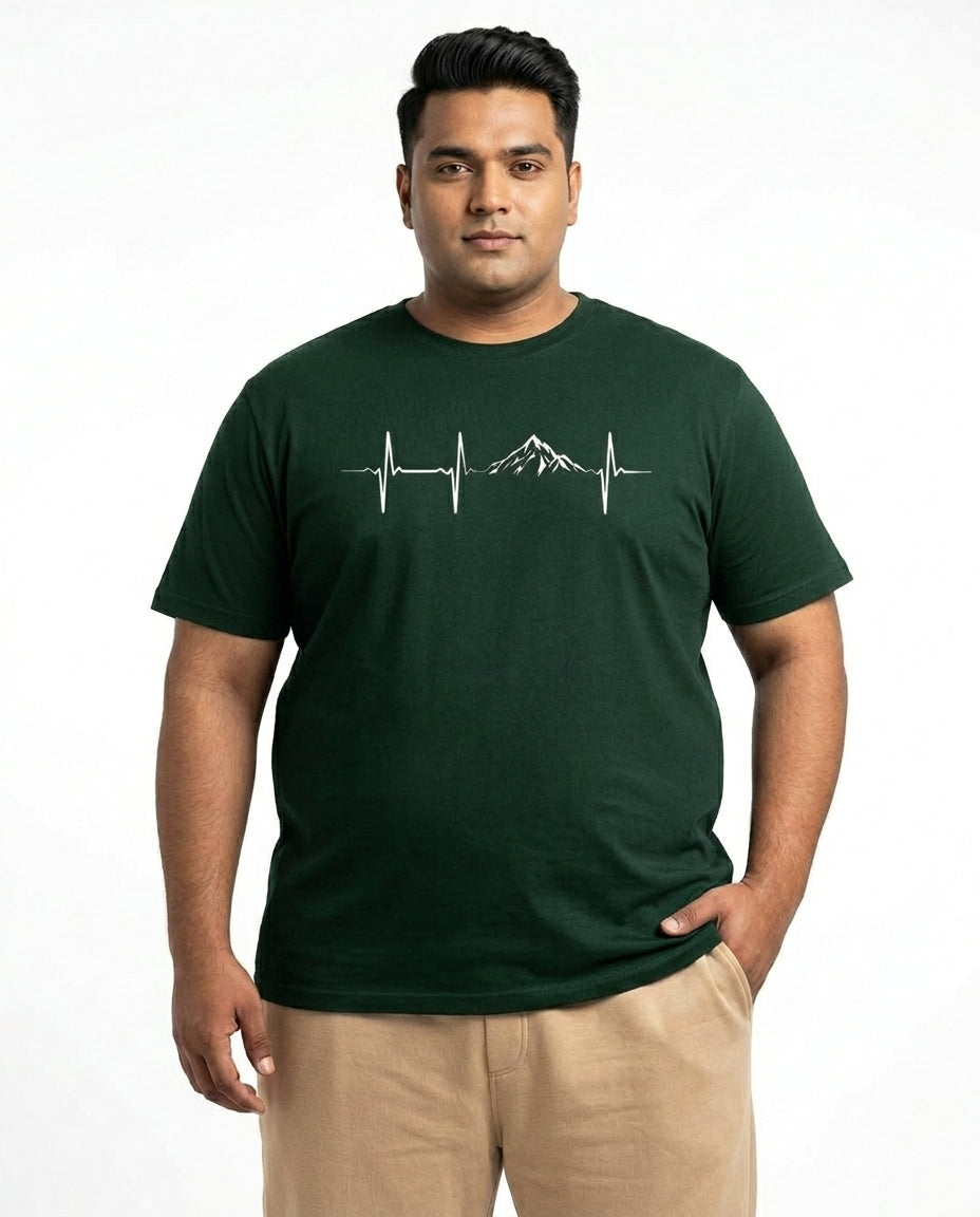 Mountain Pulse Plus Size Men Premium Tee