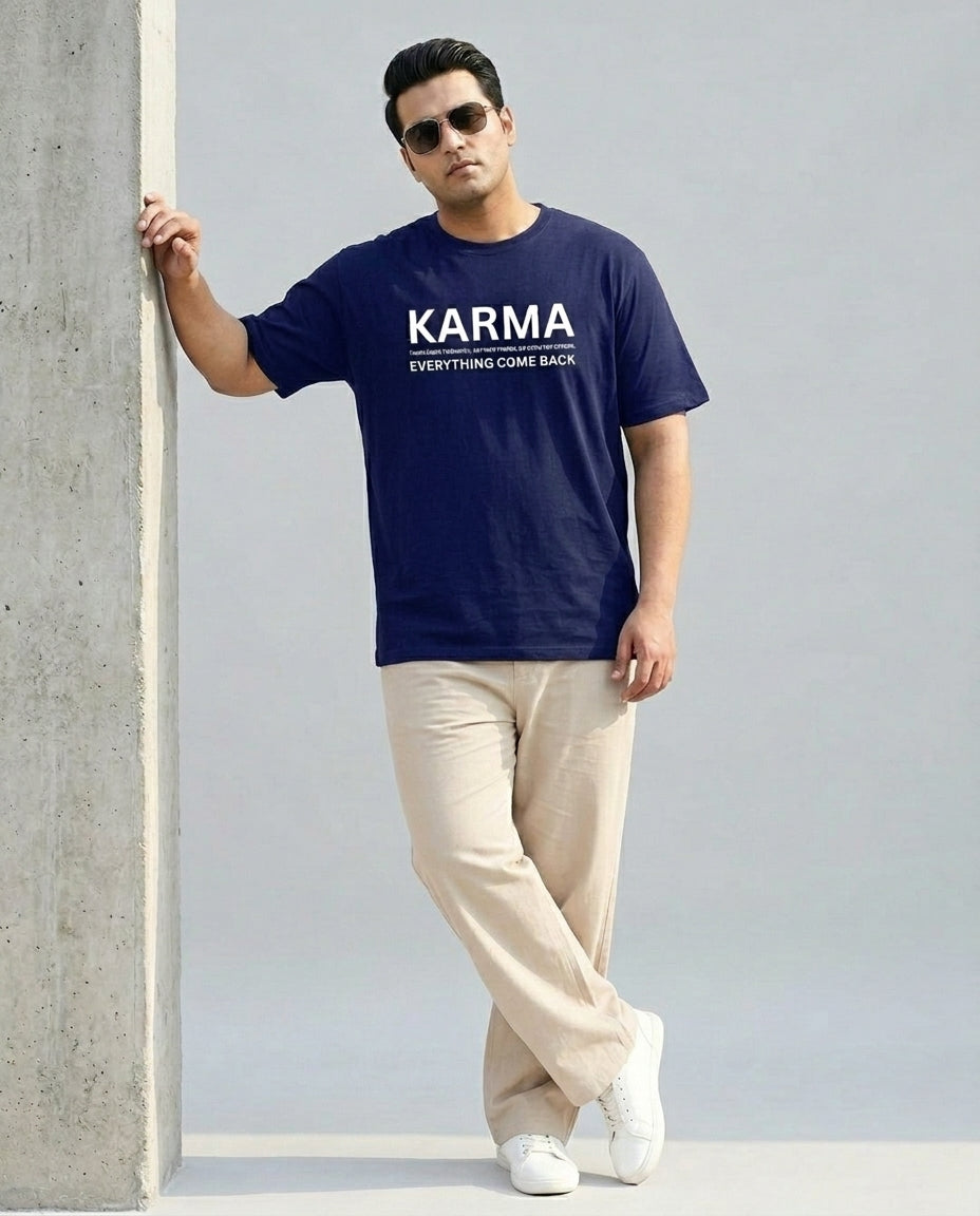 Karma Plus Size Men Premium Tee