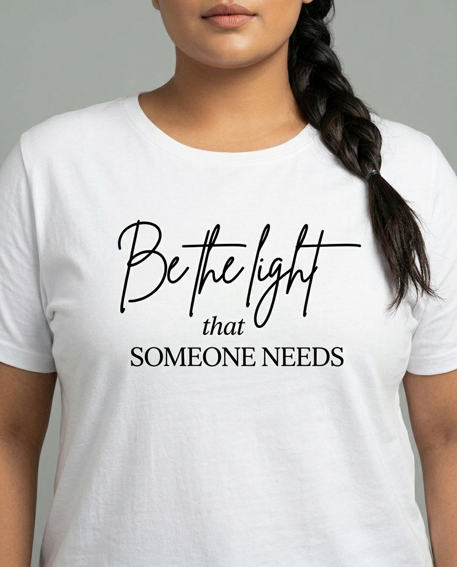 Be The Light Plus Size Women Premium Tee