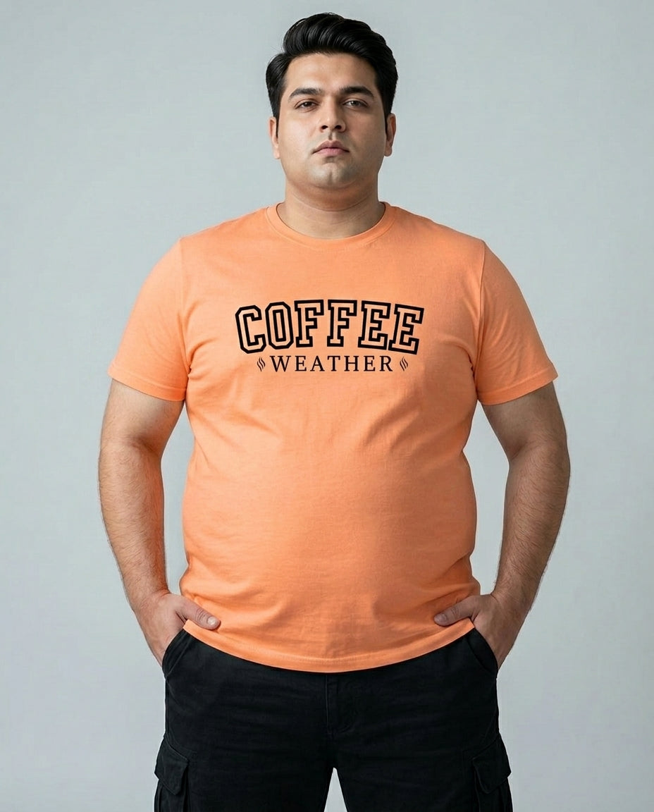 Coffee Weather Plus Size Men Premium Tee