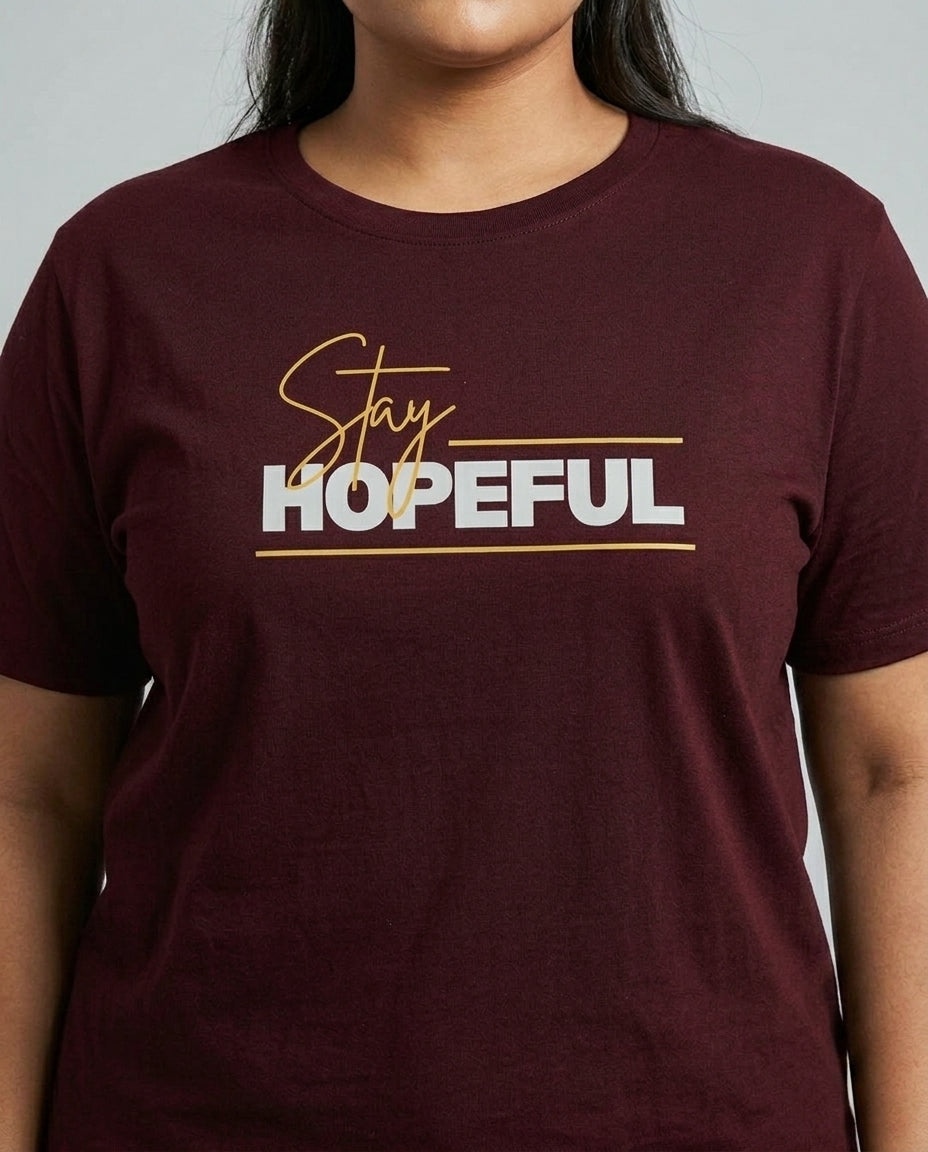 Stay Hopeful Plus Size Women Premium Tee