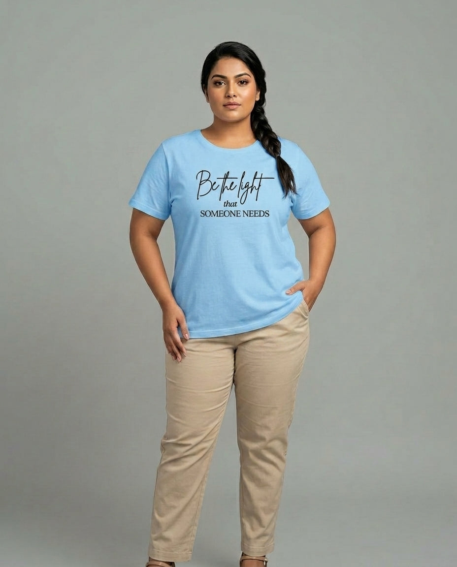 Be The Light Plus Size Women Premium Tee