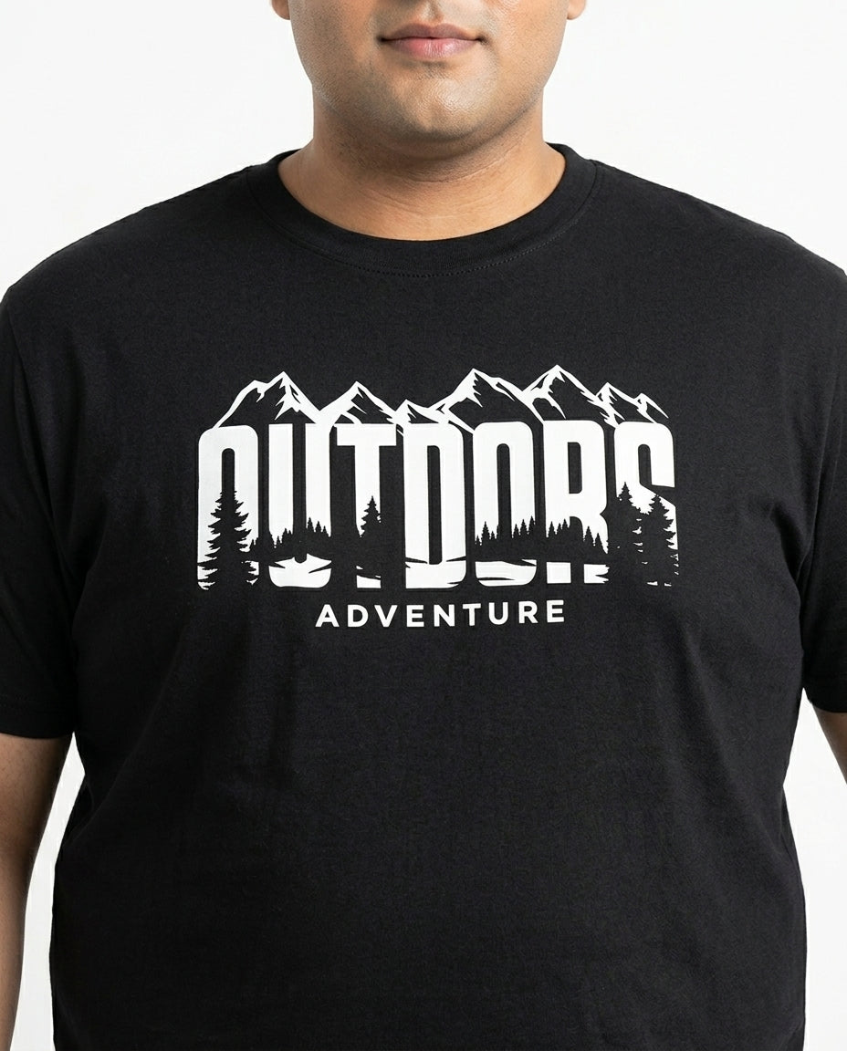 Outdoor Adventure Plus Size Men Premium Tee