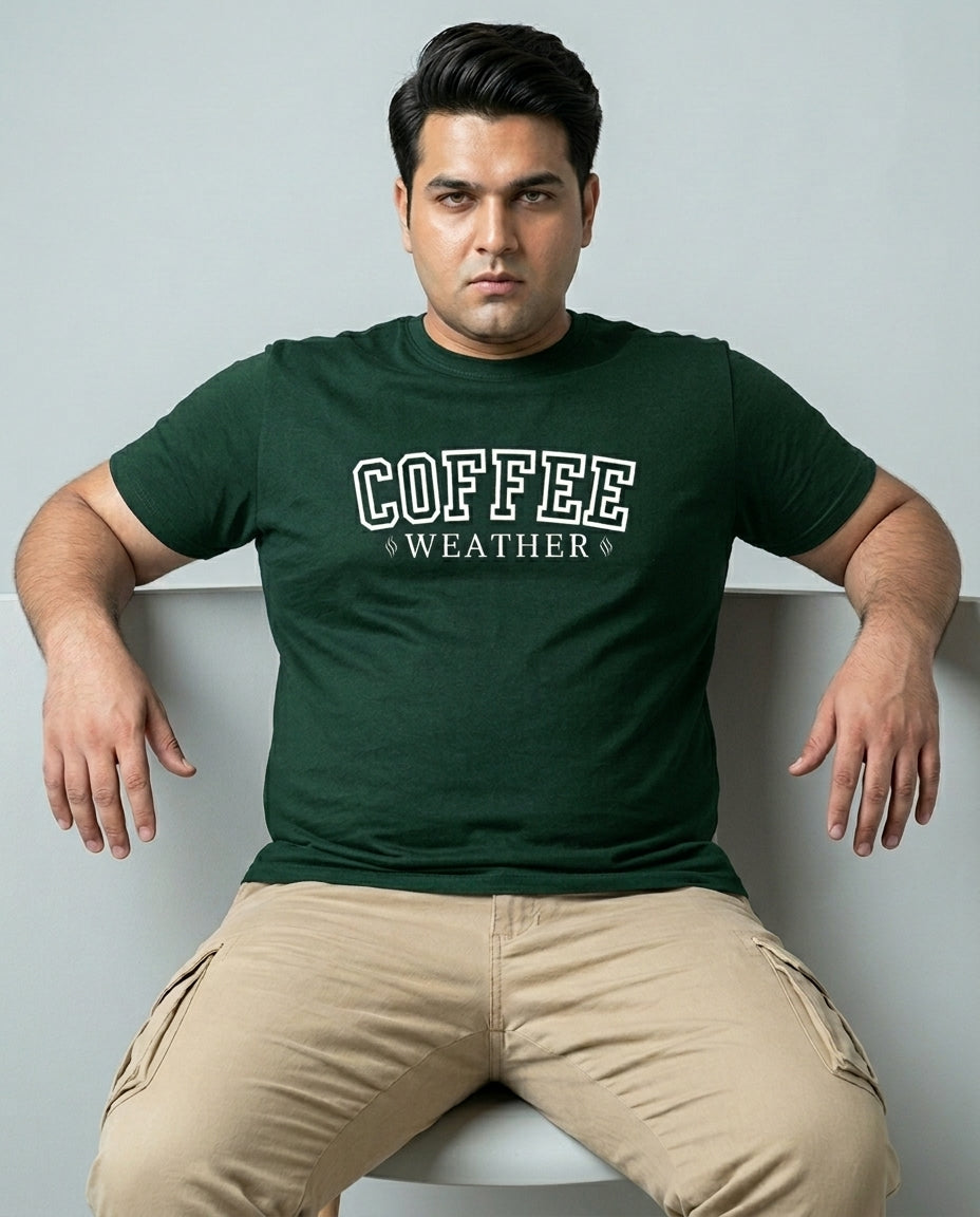 Coffee Weather Plus Size Men Premium Tee