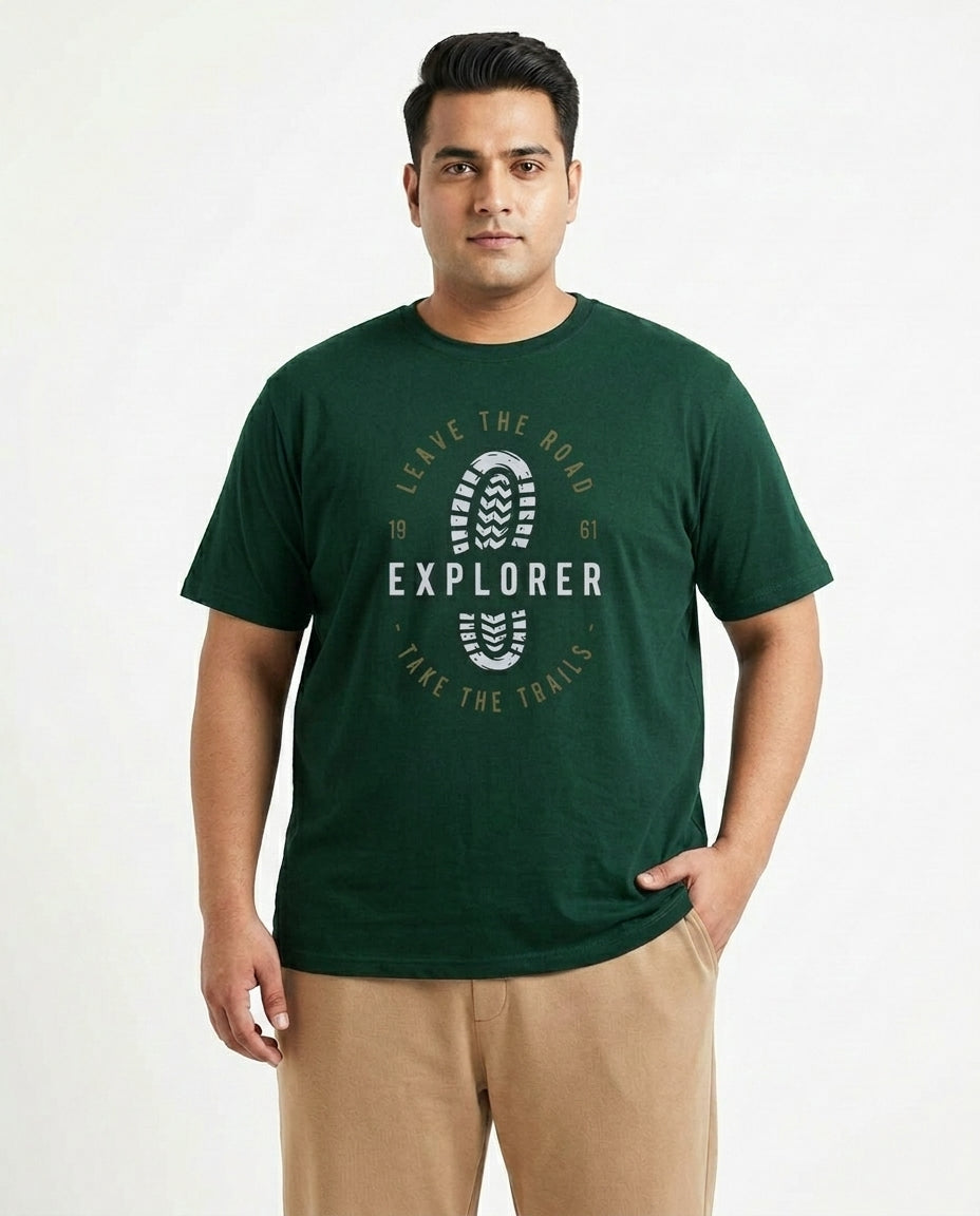 Explorer Foot Plus Size Men Premium Tee