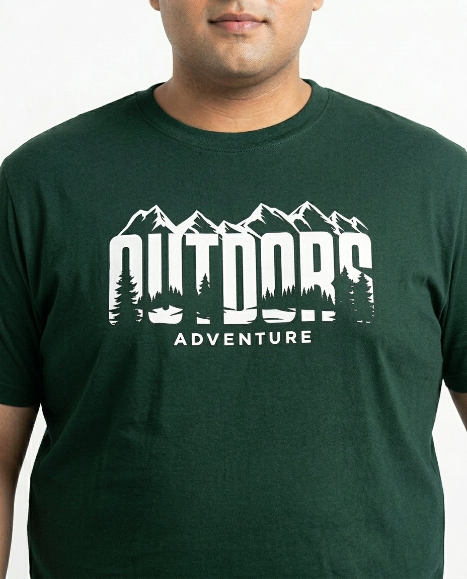 Outdoor Adventure Plus Size Men Premium Tee