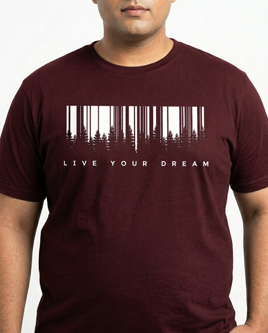 Live Your Dream Plus Size Men Premium Tee