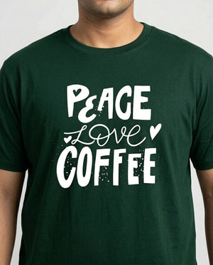 Peace Love Coffee Plus Size Men Premium Tee