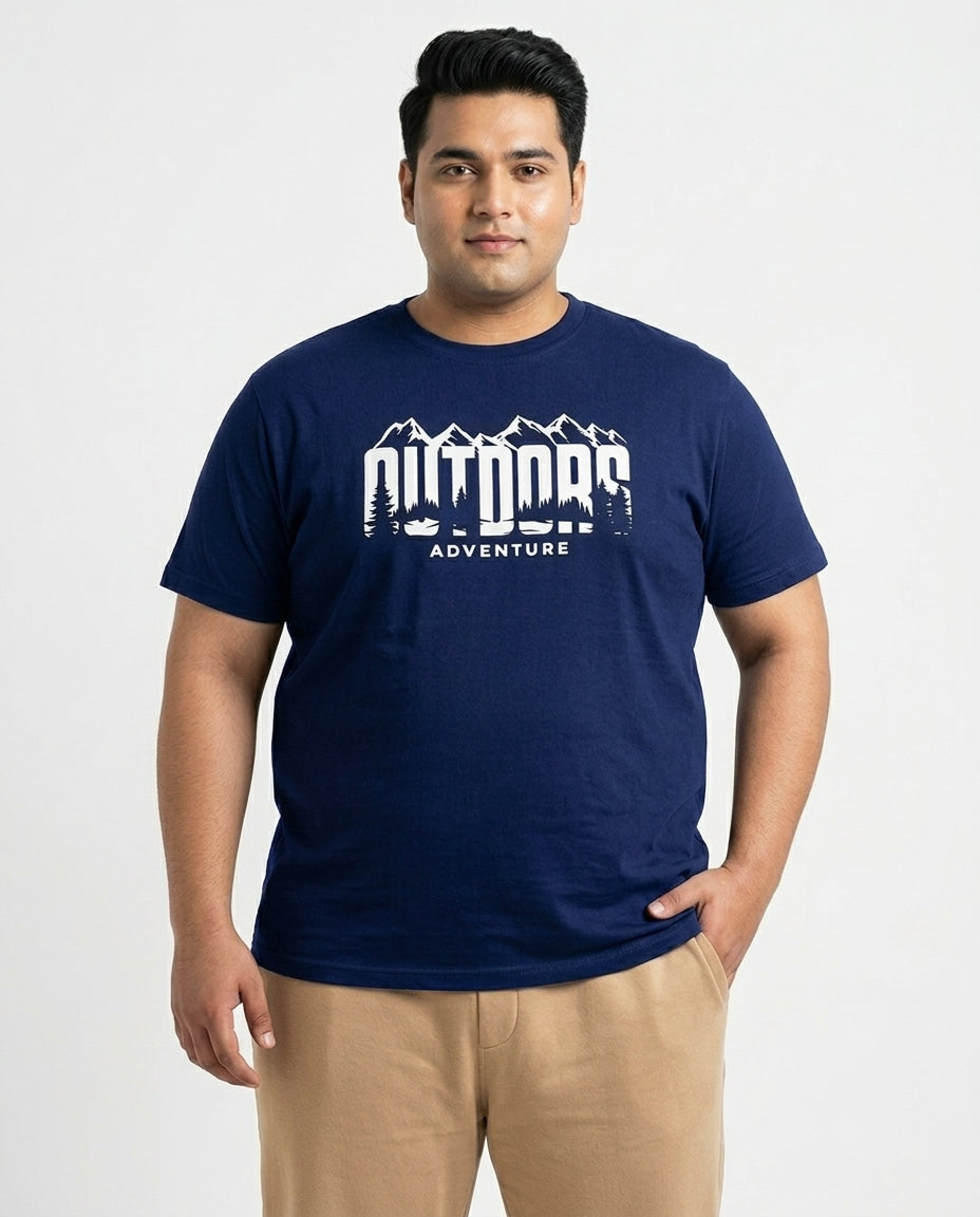 Outdoor Adventure Plus Size Men Premium Tee