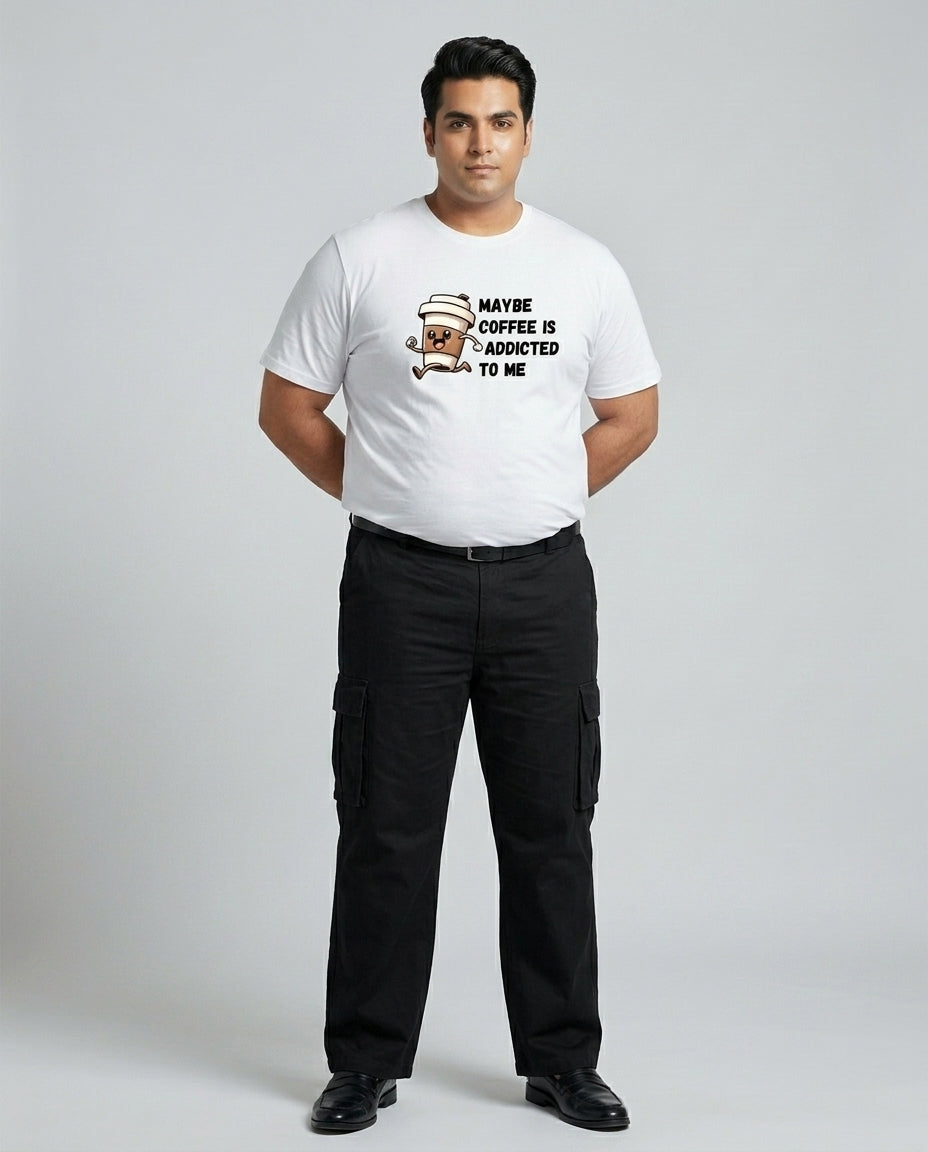 May Be Coffee Is Addicted To Me Plus Size Men Premium Tee