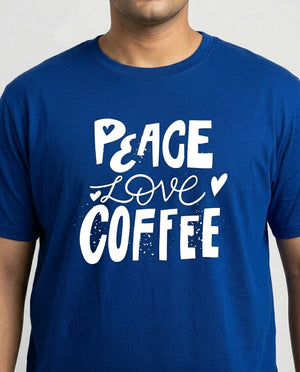 Peace Love Coffee Plus Size Men Premium Tee