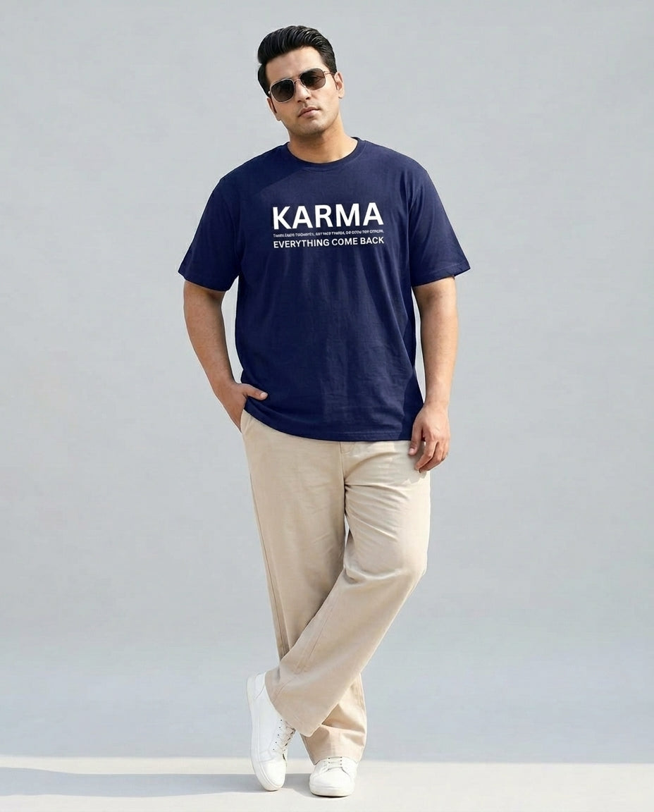 Karma Plus Size Men Premium Tee