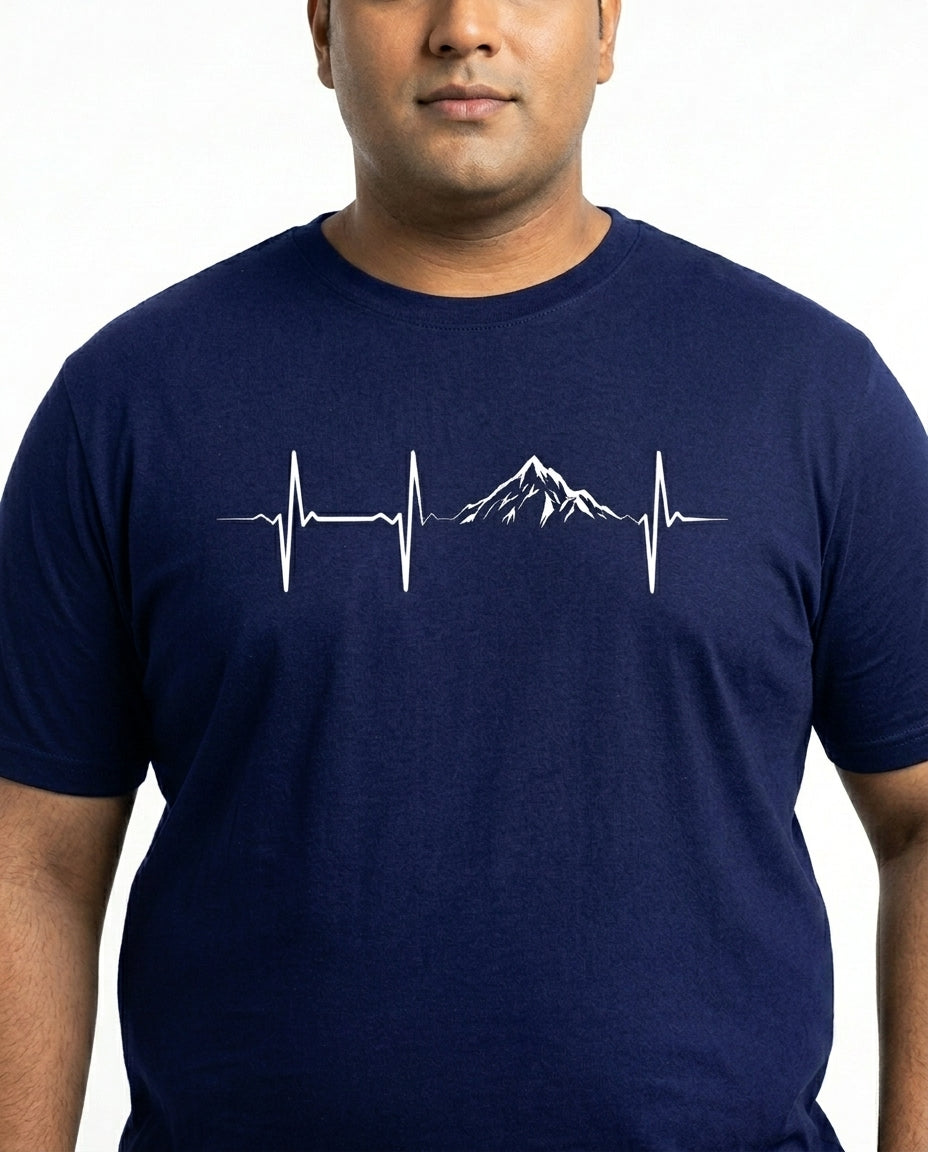 Mountain Pulse Plus Size Men Premium Tee