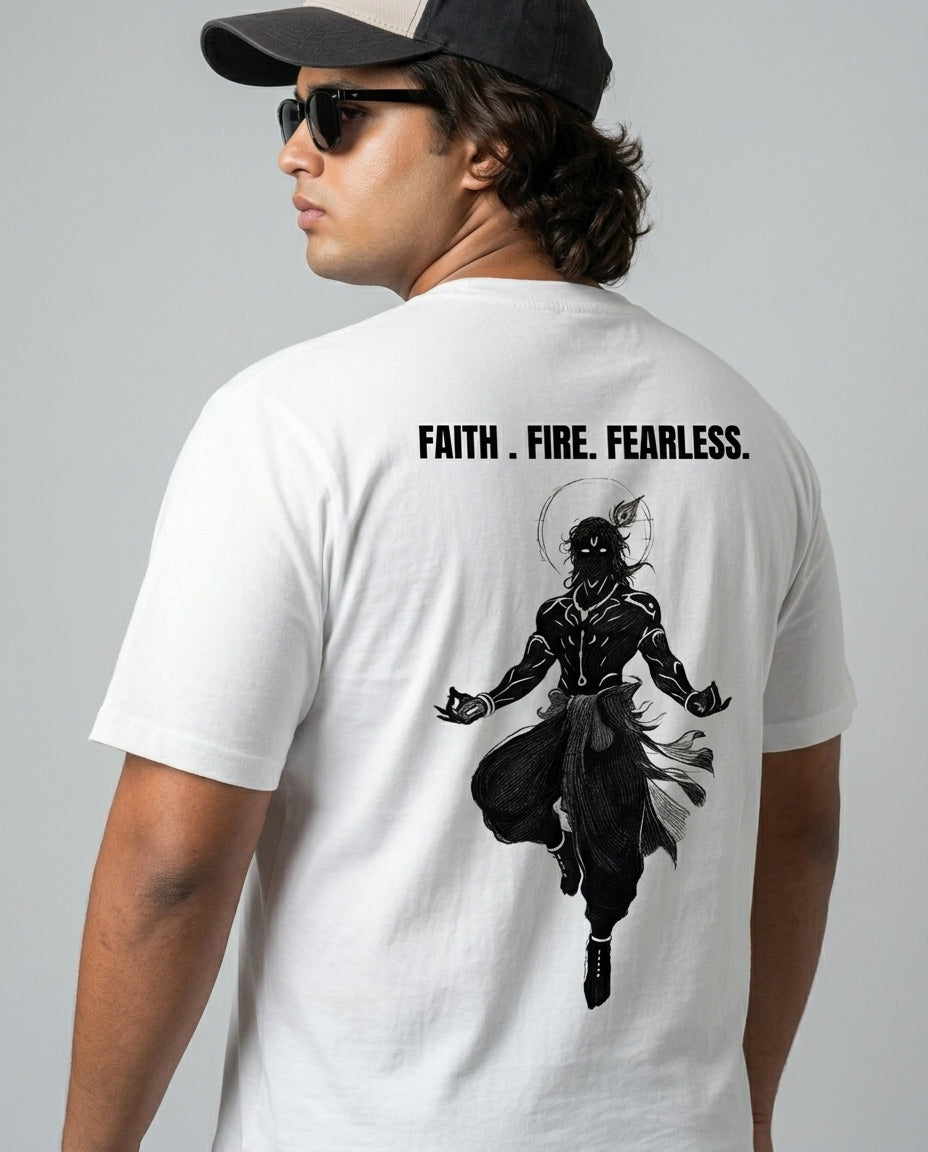 Faith Fire Fearless Plus Size Men Premium Tee