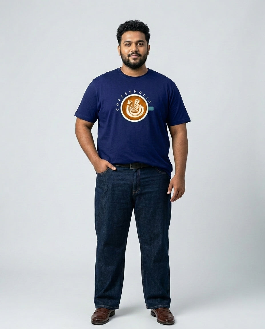 Coffeeholic Plus Size Men Premium Tee