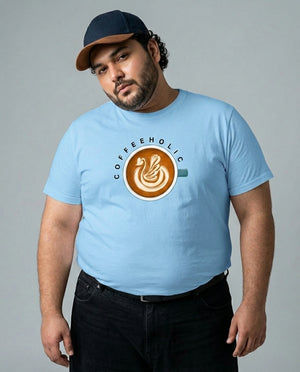Coffeeholic Plus Size Men Premium Tee