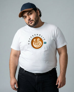 Coffeeholic Plus Size Men Premium Tee