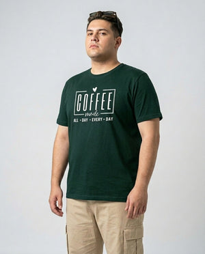 Coffee All Day Every Day Plus Size Men Premium Tee