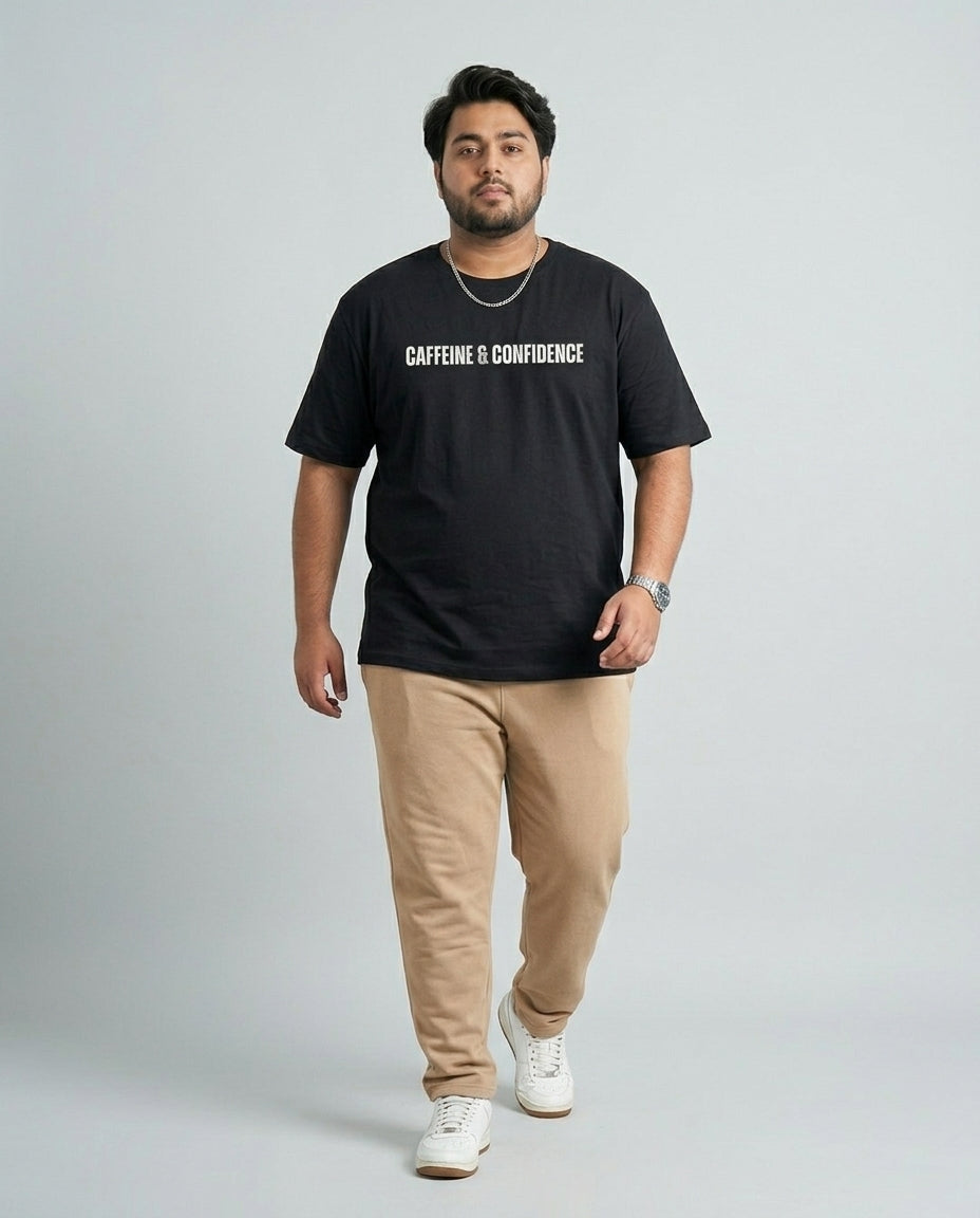 Caffeine & Confidence Plus Size Men Premium Tee