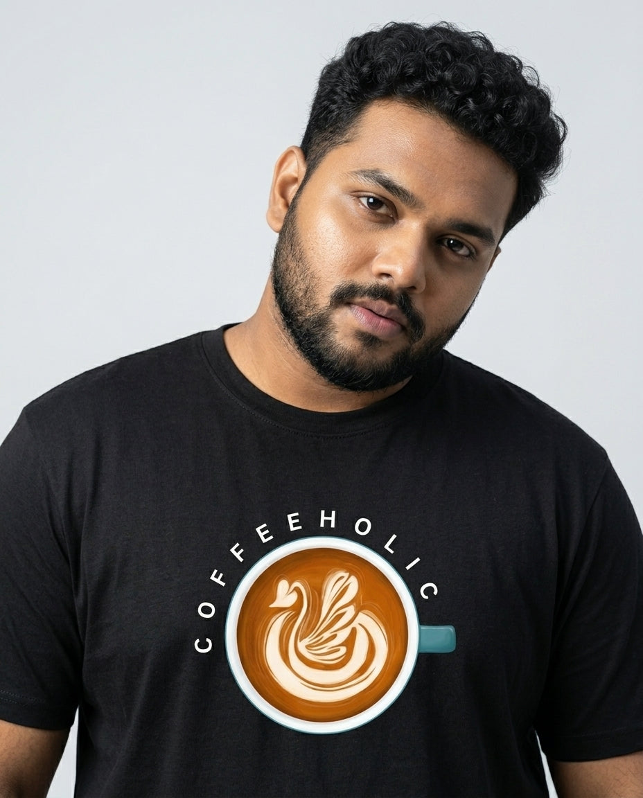 Coffeeholic Plus Size Men Premium Tee