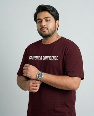 Caffeine & Confidence Plus Size Men Premium Tee