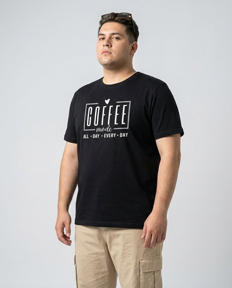Coffee All Day Every Day Plus Size Men Premium Tee