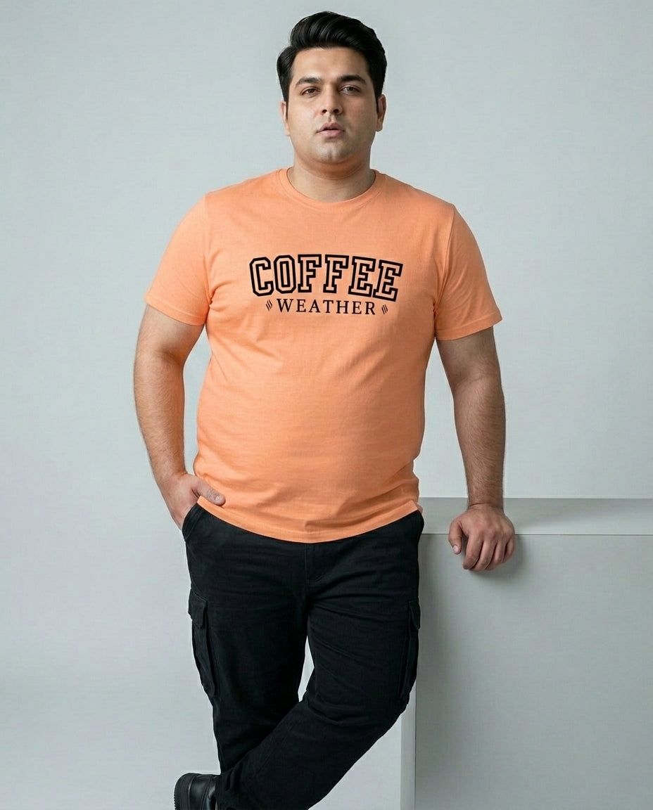 Coffee Weather Plus Size Men Premium Tee