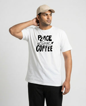 Peace Love Coffee Plus Size Men Premium Tee