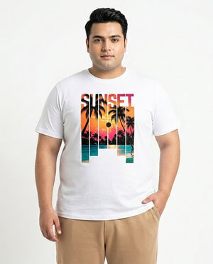 Sunset Plus Size Men Premium Tee